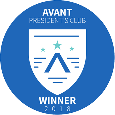 Avant Presidents Club Winner 2018